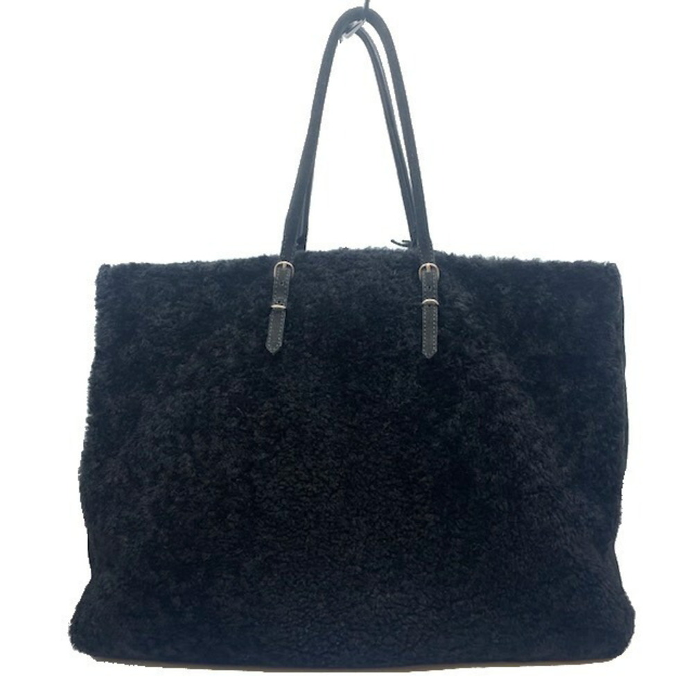 Balenciaga Paper Tote Bag Black Shearling Leather - Picture 2 of 10